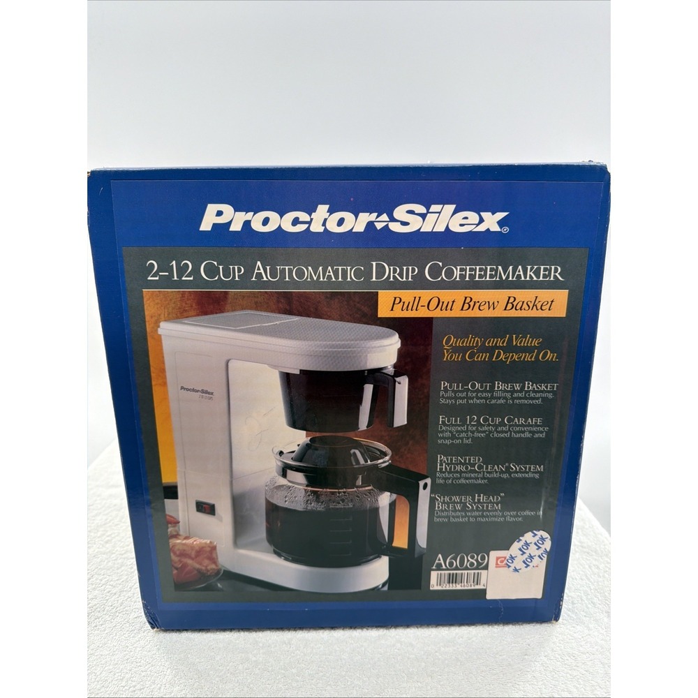 New Proctor-Silex Automatic Drip Coffee Maker 2-12 Cup Model A6089 Caldor